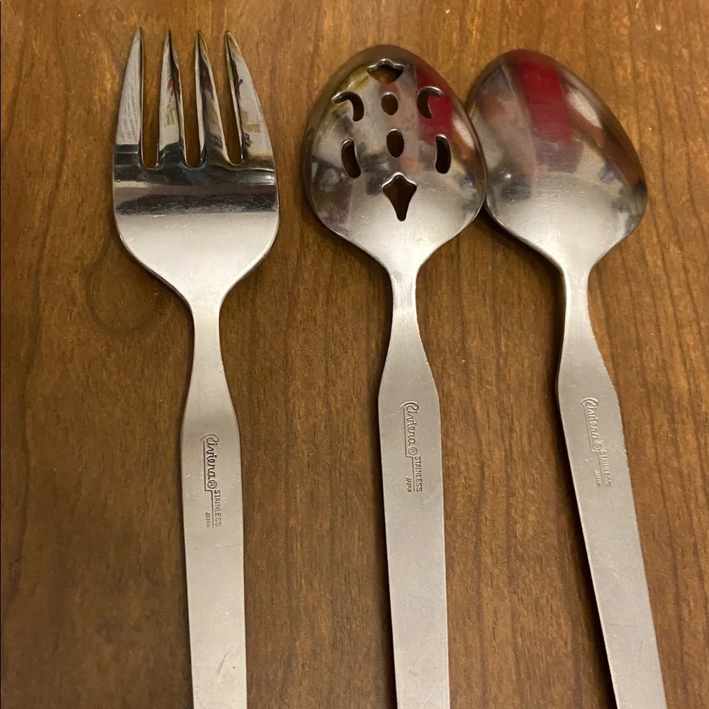 Vintage Riviera Cordova Stainless Serving Set Japan.